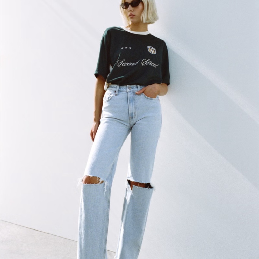 Abercrombie & Fitch Light Blue Straight Leg Jeans